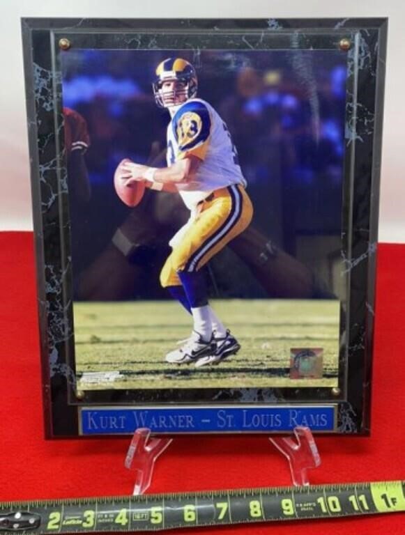 Kurt Warner St. Louis Rams plaque NFL