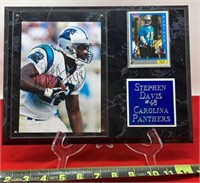 Stephen Davis 48, Carolina Panthers signed plaque