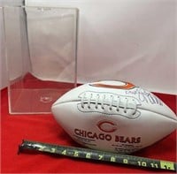 Chicago Bears Signed Football w plastic case