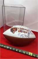 Chicago Bears Signed Football w Plastic case
