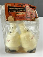 Vintage NOS Chef Salt and Pepper Shakers