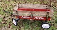 Radio Flyer Wagon With Wooden Sides