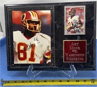 Art Monk 81, Washington Redskins signed plaque