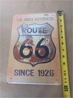 ROUTE 66 METAL SIGN