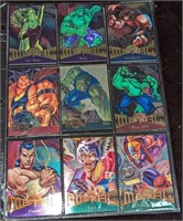 9 Fleer Marvel Metal Trading Cards V