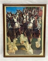 Budweiser Clydesdales Lithograph by Arthur Kaplan