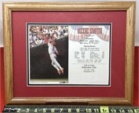 2002 Framed Ozzie Smith Baseball Hall Of Fame
