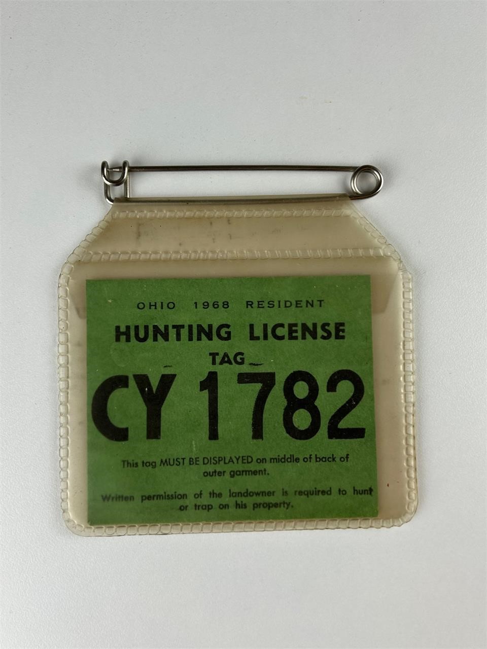 1966 Ohio Hunting License