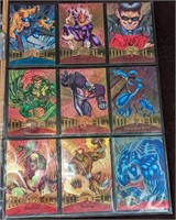 9 Fleer Marvel Metal Trading Cards X