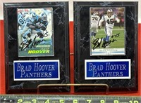 Autographed Brad Hoover Panthers Football Plaques