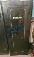 Stack-on locking gun cabinet with key