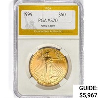 1999 $50 1oz. Gold Eagle PGA MS70