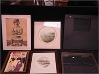 Group of art including two lithographs by Alaniz