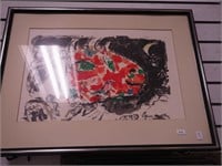 Marc Chagal lithograph "After Winter", 19" x 25"