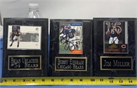 Chicago Bears signed and unsigned plaques