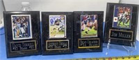 Bears Football Card Plaques one signed Jim Miller