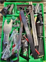 Tray of tools, misc.