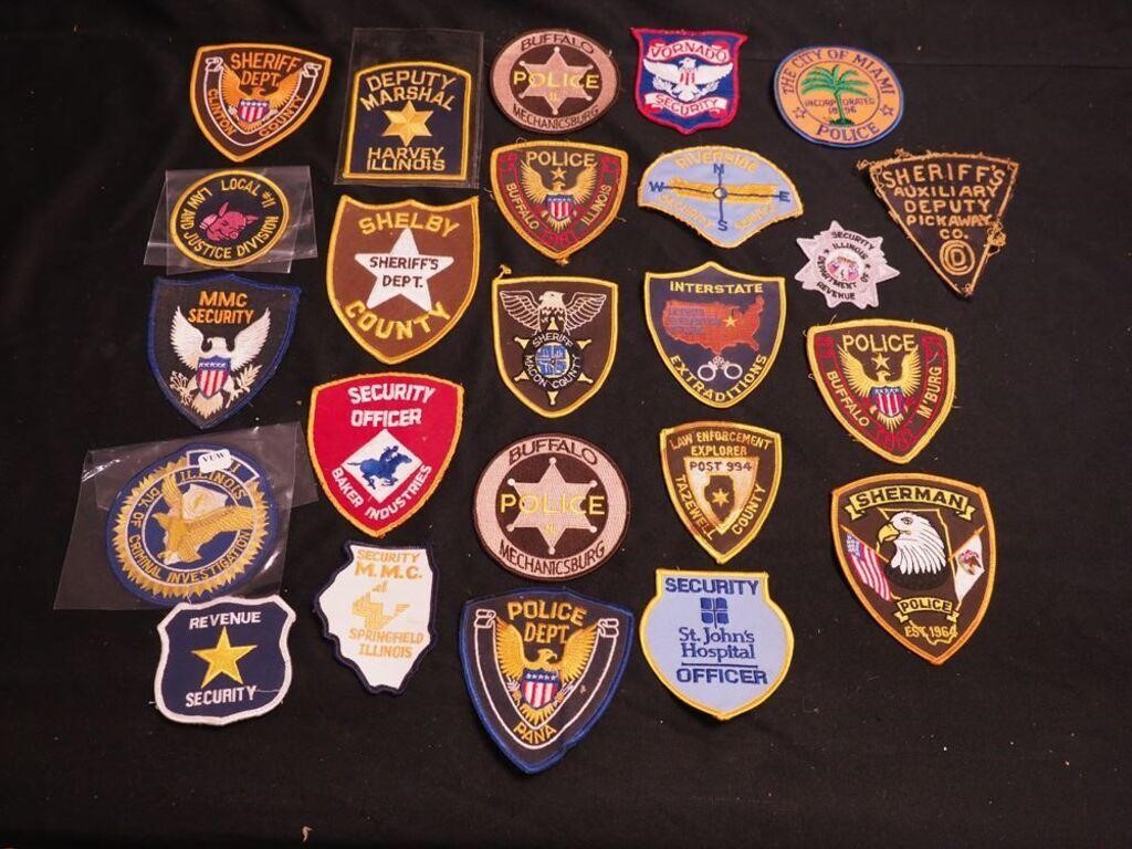 Container of law enforcement uniform patches