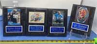 Panthers Football plaques 3 signed