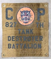 Large Canvas 827th Tank Destroyer Battalion Banner
