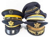 (5) Blue US Military Dress Caps