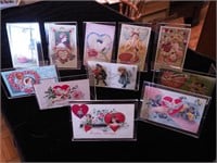 11 vintage Valentine's Day postcards in