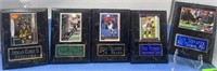 Football Player Plaques all signed but 1