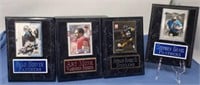 Football plaques including Brad Hoover, Art Monk,