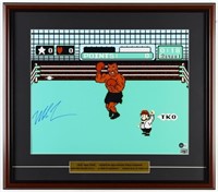 Autographed Mike Tyson Punch Out Display