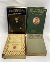 4 Vintage Books On Theodore Roosevelt