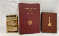3 Vintage Geography Books/Maps