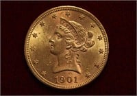 1901 Gold Liberty $10 BU