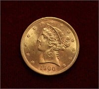 1882 Gold Liberty $5 EF 1866-1908