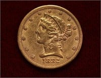 1900 Gold Liberty $5 BU 1866-1908