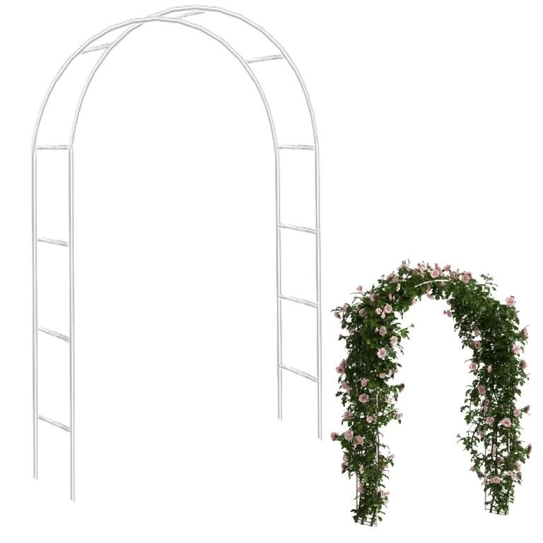 uHousDeco Metal Garden Flower Arch Pergola...