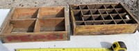 Old Pepsi, Squirt Carrying Trays wooden