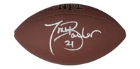 Autographed Tiki Barber NFL Football