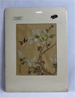 Original Watercolor Oriental Painting on Silk