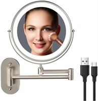 Rechargeable Wall Mounted Lighted Makeup Vanity...