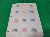 1 Sheet w/ Vintage Greek Stamps 1800's