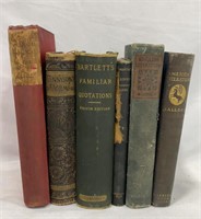 6 Antique Books on Writing/Literature