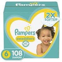 Pampers Swaddlers Diapers  Size 6  108 Count...