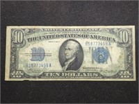 1934-A $10 Silver Certificate US paper money