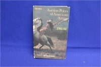 Hardcover Book: Auction Prices of American Artist