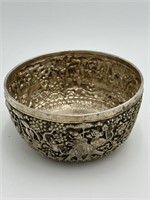 Burmese Silver india Alloy Repoussed Offering Bowl