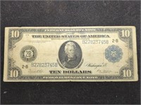 1914 oversized New York $10 Federal Reserve Note