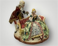 Vintage Capodimonte Handpainted Porcelain Courting