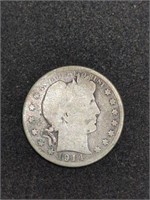 1914 Barber Silver Half Dollar