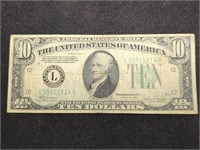 1934-C $10 Federal Reserve Note US paper money