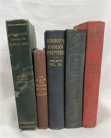 5 Antique Historical Books